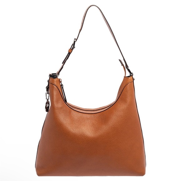 Gucci GG Charm Hobo Camel Pebbled Leather Shoulder Bag - Picture 1 of 16